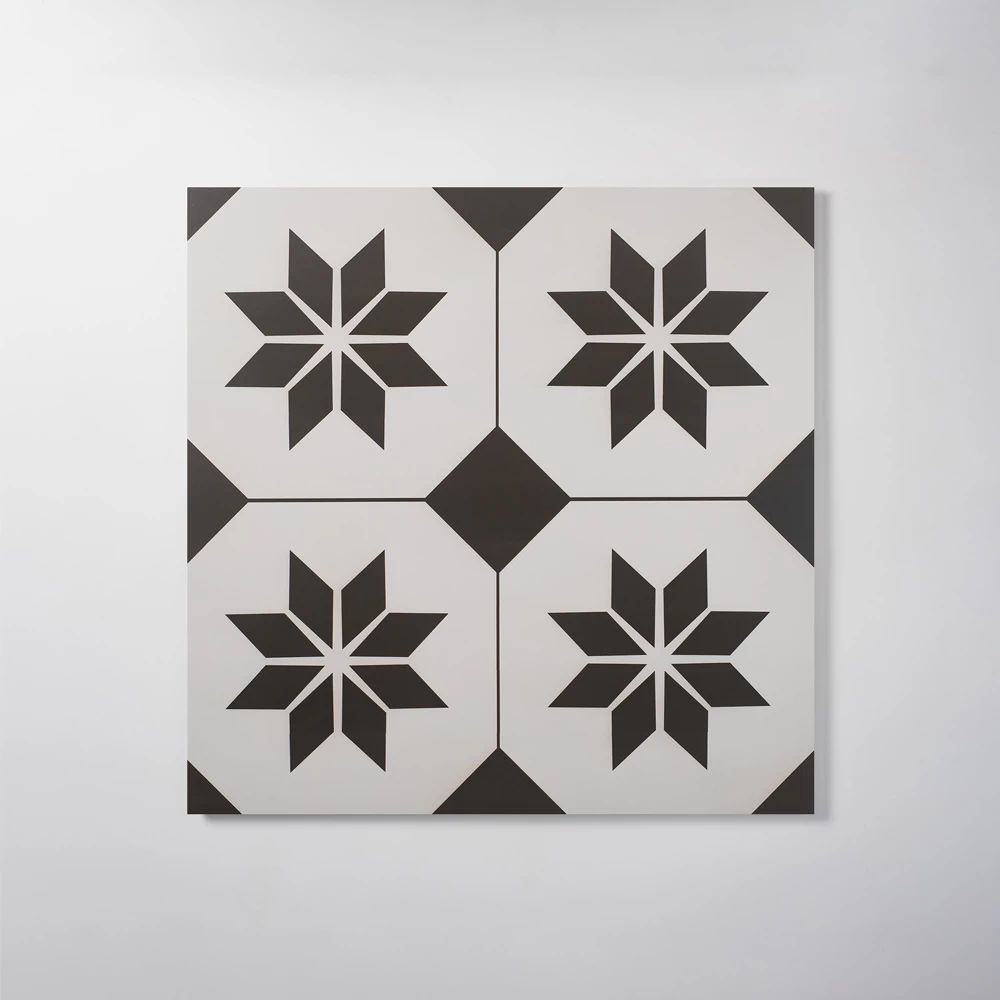 Fiore-Diamond-Star-Tesselated-Black-Matt-Tile-TopView