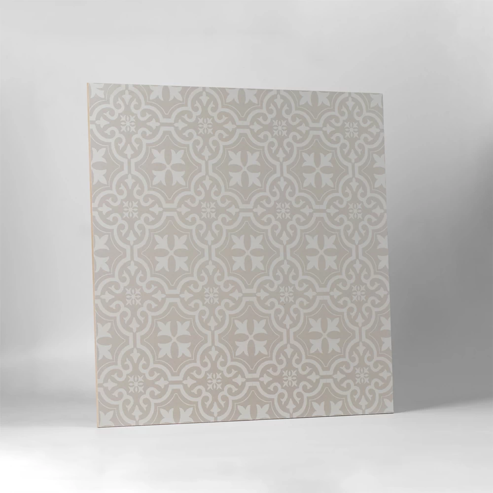 Fiore Motif Grey Matt Tile