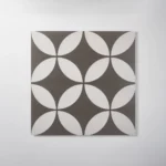Fiore Petal Charcoal Matt Tile
