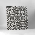 Tennyson White Encaustic Look Matt Tile